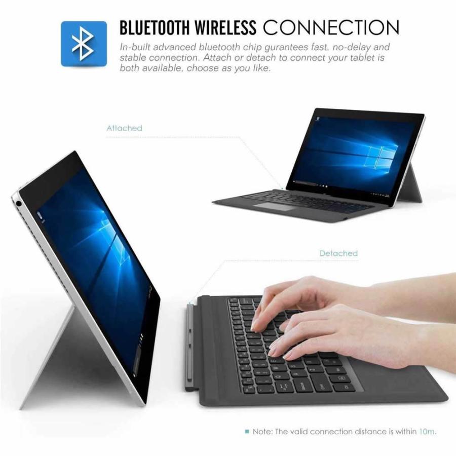Surface Go Go2 Go3 通用Bluetoothスマートキーボード タッチパッド搭載 ワイヤレス キーボード 無線キーボード サーフェイス ゴー ゴーツー ゴー｜leeor4649｜02