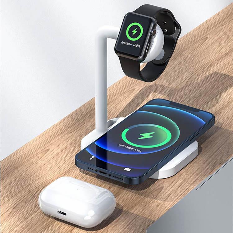 ワイヤレス充電器 2 in 1 充電スタンド アイウォッチ充電器 AirPods