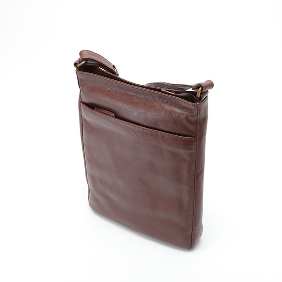 ショルダーバッグ メンズ 通勤 本革 斜めがけ 大人 ブランド 革 縦型