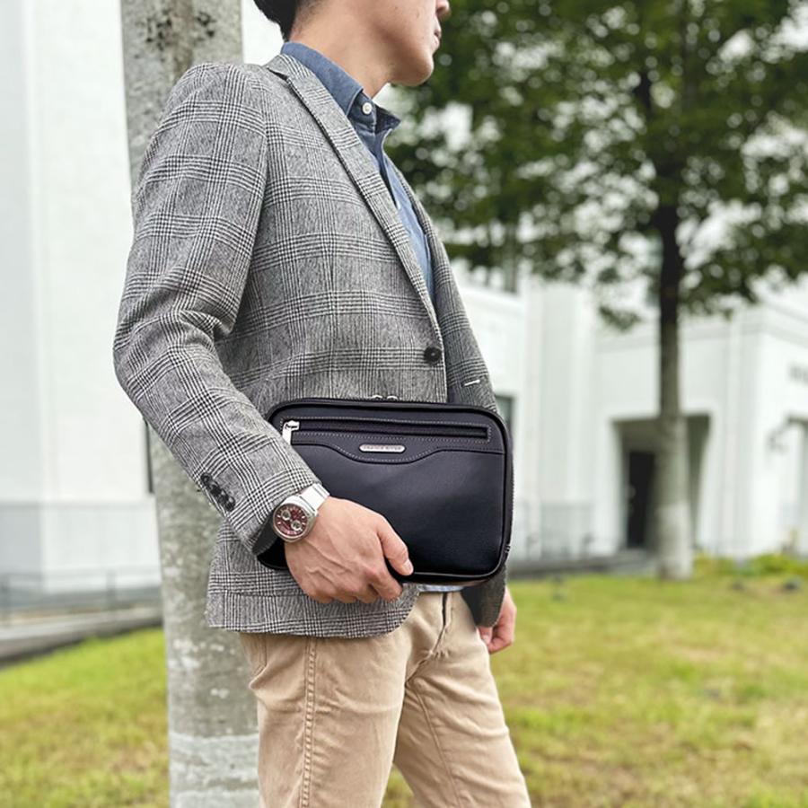 セカンドバッグ クラッチバッグ セカンドポーチ メンズ ストラップ付き