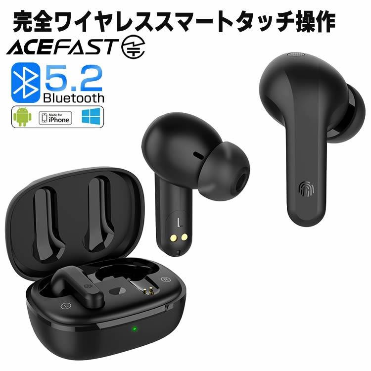 ACEFAST ワイヤレスイヤホン ANCハイブリッドアクティブノイズキャンセリング 完全ワイヤレスイヤホン 外音取り込み 超軽量 ENCノイズリダクション通話 6