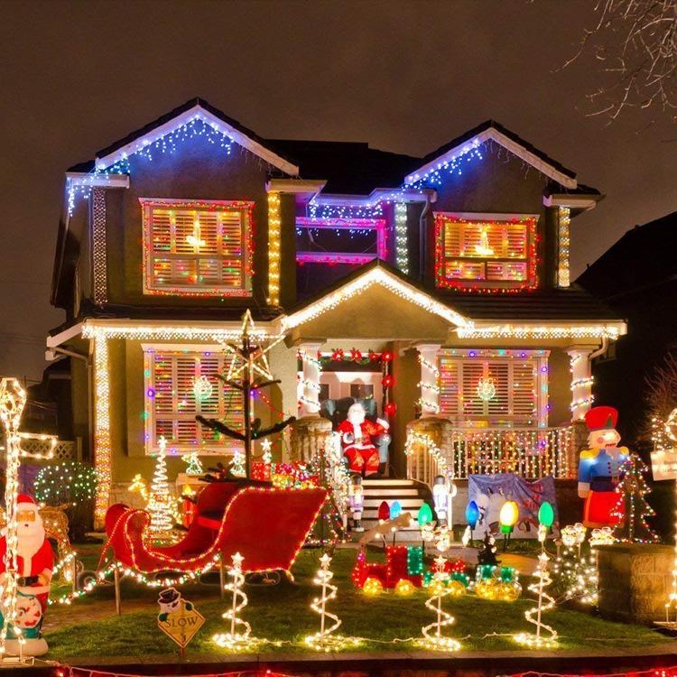イルミネーションライトリモコン付き LEDジュエリーライト 屋外 ガーデンライト 100球LED 全長10M クリスマス 祭り LED飾りライト 8パターン点灯モード｜leeor｜07