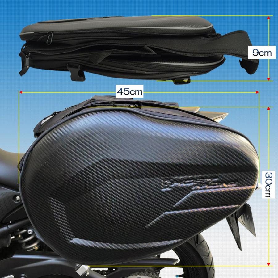 GHOST RACING サイドバッグ バイク用 ツーリングバッグ サドルバッグ 