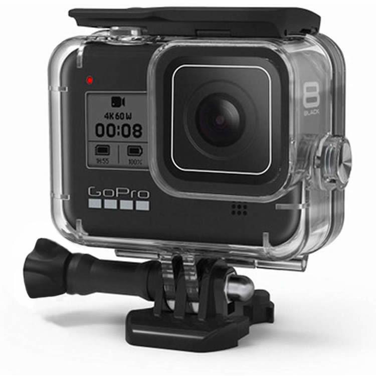 GoPro HERO8 防水ハウジングケース カメラ防水ケース ダイブハウジング 防水 防塵 保護ケース 水深60m 水中撮影用 スポーツカメラアクセサリー｜leeor｜03