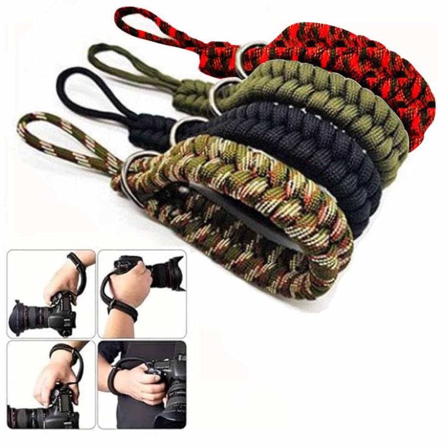 カメラリストストラップ ハンドストラップ パラコード編み