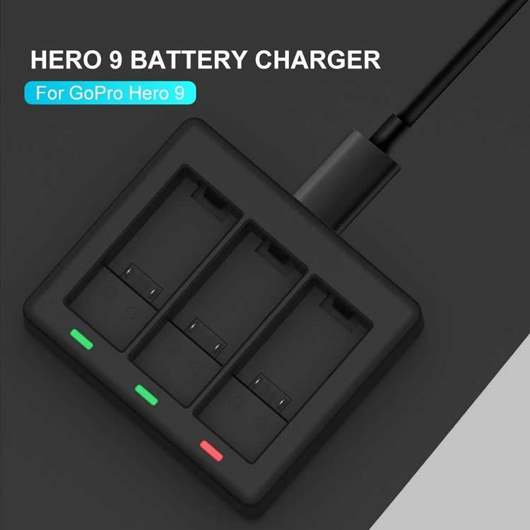 Gopro hero9 バッテリー用充電器 3個同時充電 バッテリー