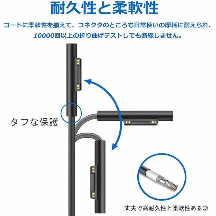 Surface Pro 5/ 6 マイクロソフト 44W 充電器 15V 2.58A Table Charger