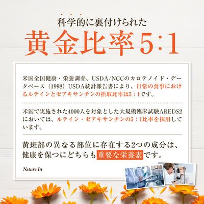 ルテイン 高濃度 90日分 ルテイン2700mg+ゼアキサンチン 540mg 1粒 30mg + 6mg  リポソームルテイン アスタキサンチン ビルベリーエキス サプリメント フリー体 | Nature In | 02