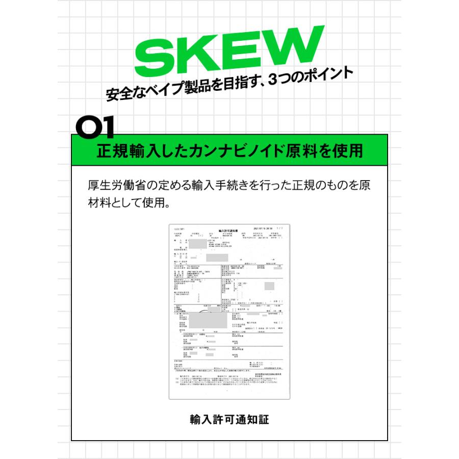 skew CBD フルリキッド 90％ skew スキュー  カンナビノイド CBD CBN CBG CBC CBT CBDV 配合 510規格｜leep｜04