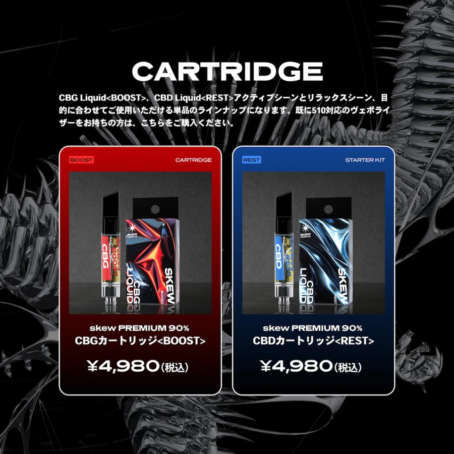 skew（スキュー） PREMIUM CBG / CBDリキッド 90％ 1ml CBD CBT