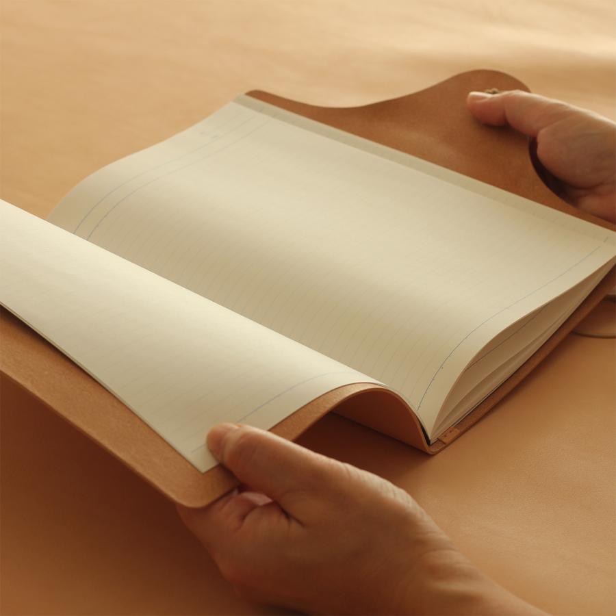 書き易さを追求した凹凸の無い 家計簿ブックカバー 規格外サイズ LF-014 ヌメ革ALL ブックカバー ノートカバー 革小物 レザー 本革 革 皮 牛革 革製品 皮革の画像