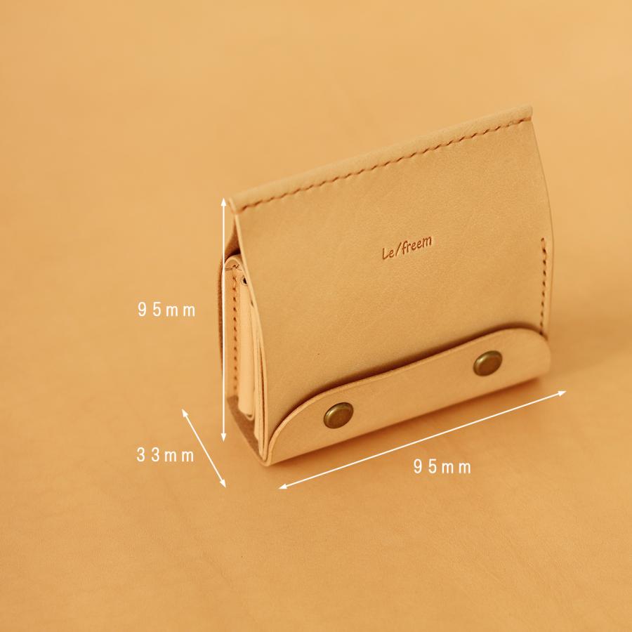 紙袋の形をモチーフにした 可愛い二つ折り財布 LF-016 ヌメ革ALL