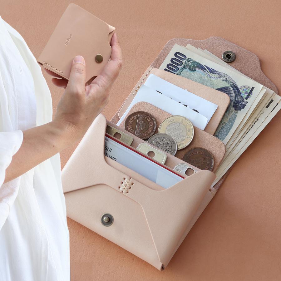 お札が折れない 鍵が入るコンパクト財布 LF-031 ヌメ革ALL ミニ財布