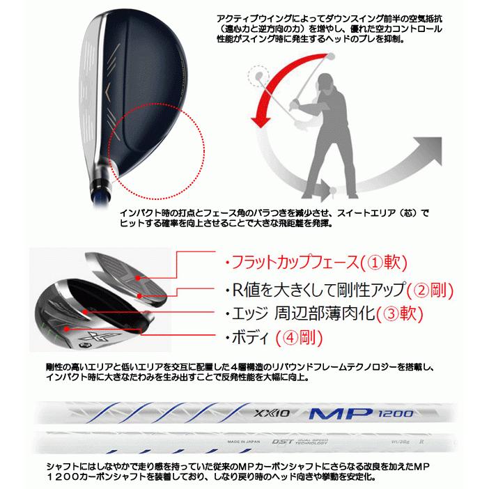 レフティ/左利き用 ダンロップ ゼクシオ12 MP1200 ネイビーカラー ハイブリッド ユーティリティ｜leftygolf｜06