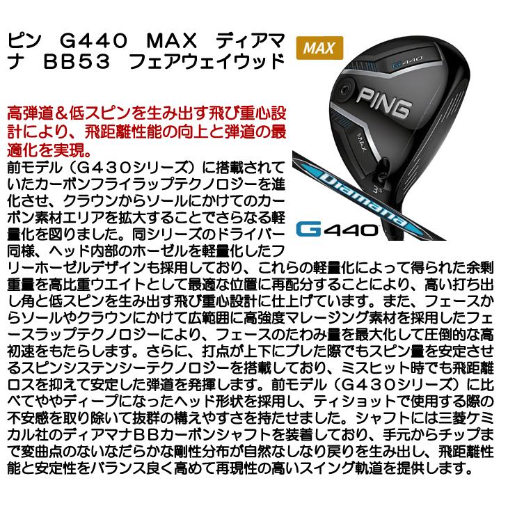 PING（ピン） PING G440 MAX フェアウェイウッド ディアマナ BB 53 右