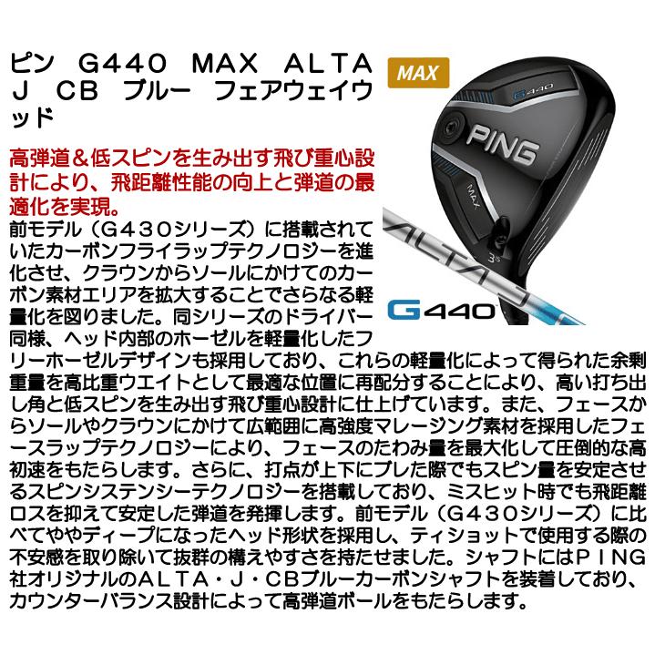 PING（ピン） PING G440 MAX フェアウェイウッド ALTA J CB BLUE