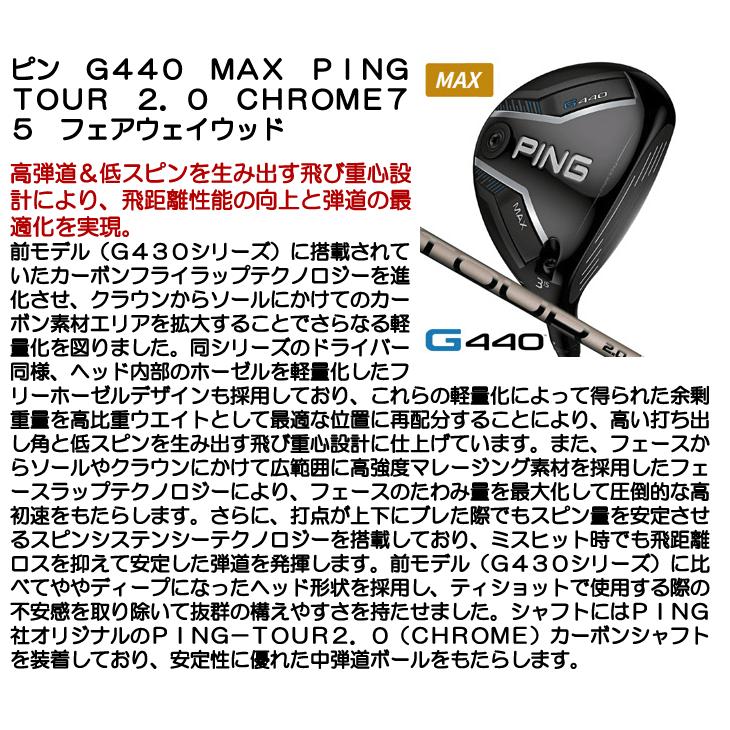 PING（ピン） PING G440 MAX フェアウェイウッド PING TOUR 2.0 CHROME
