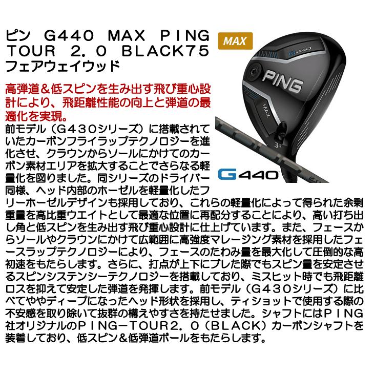 PING（ピン） PING G440 MAX フェアウェイウッド PING TOUR 2.0 BLACK