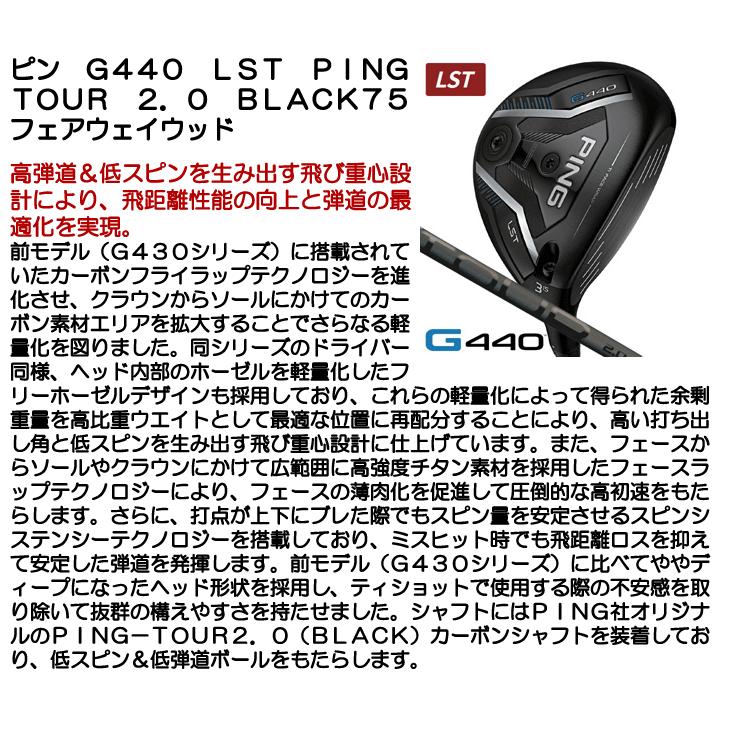 PING（ピン） PING G440 LST フェアウェイウッド PING TOUR 2.0 BLACK 