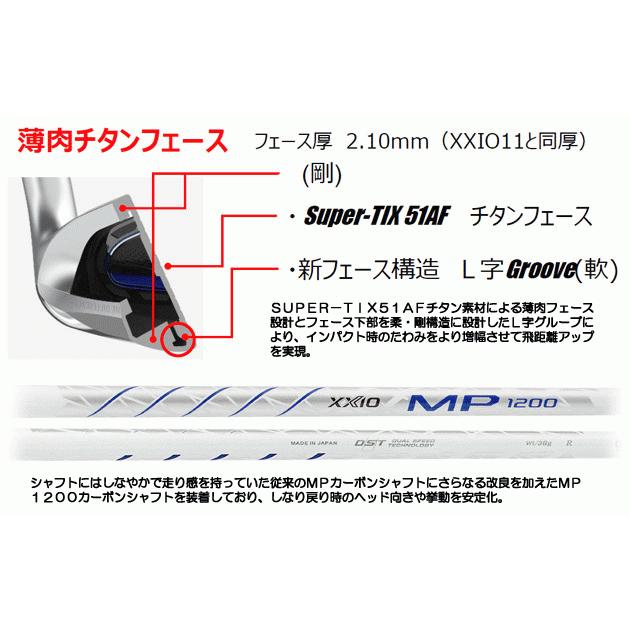 ダンロップ ゼクシオ12  MP1200 ネイビーカラー アイアンセット 6本 右用｜leftygolf｜06