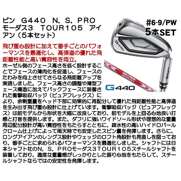 PING（ピン） PING G440 アイアン 5本セット （#6/#7/#8/#9/PW） N.S.