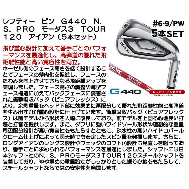 PING（ピン） レフティー PING G440 アイアン 5本セット （#6/#7/#8/#9 