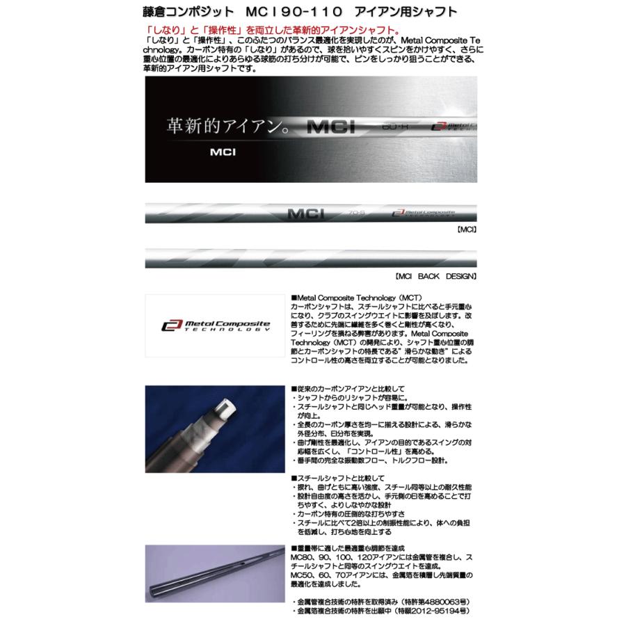リシャフト 工賃込 藤倉コンポジット フジクラ MCI90 MCI100 MCI110 