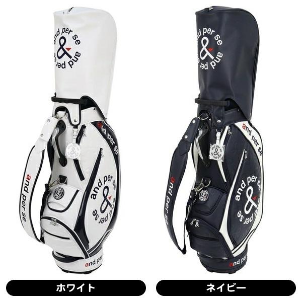 2025今期モデル新品未使用andperseアンパスィキャディバッグ白 アンパスィ and per se ゴルフ 2025春夏新作 ユニセックス