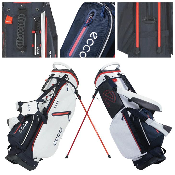 ecco （エコー）キャディバッグ 　９インチ　ホワイト/ネイビー ECCO (エコー) キャディバッグ ホワイト×ネイビー 2022年モデル