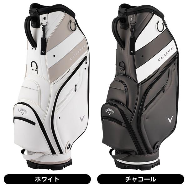 新品未使用Callaway キャディバッグ ネームプレート付きホワイトブラック Callaway ☆付属ネームタグ名入れ無料☆キャロウェイ 2024FW SPL