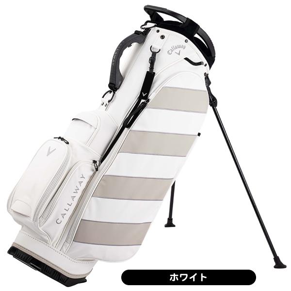 Callaway キャディバッグ ホワイト/ブラック ネームプレート付き Callaway（キャロウェイ） ☆付属ネームタグ名入れ無料☆キャロウェイ