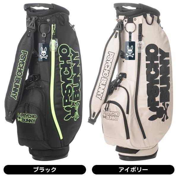 サイコバニー スタンドキャディバッグ BLOCK PB アイボリー　2024秋冬 サイコバニー ゴルフ スタンドキャディバッグ BLOCK PB Psycho Bunny