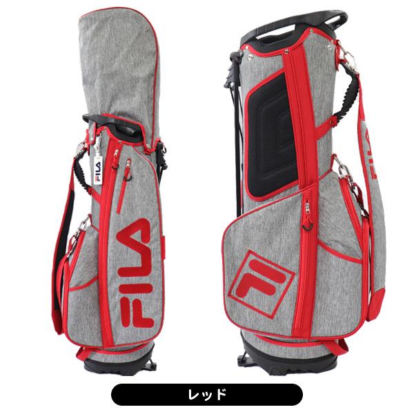 FILA フィラ ゴルフ スタンド キャディバッグ 8.5型 レッド FILA