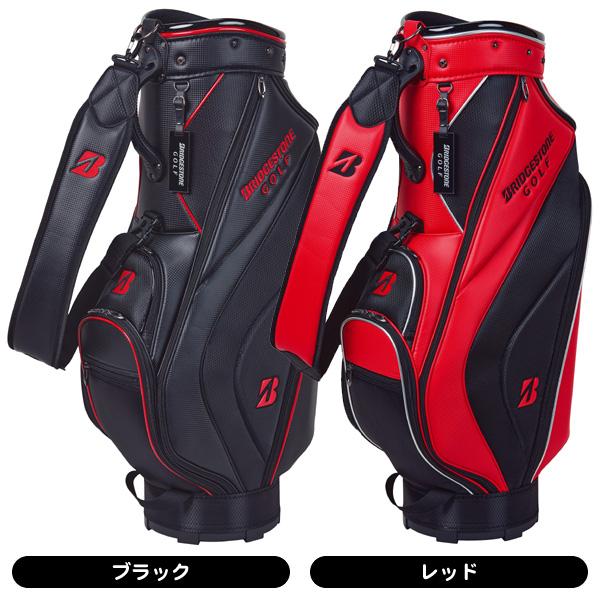 BRIDGESTONE GOLF キャディバッグ ブラック/レッドCBG422 BRIDGESTONE（ブリヂストン） ☆付属ネームタグ名入れ無料
