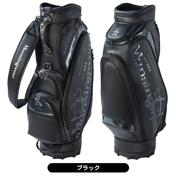 マンシングウェア キャディバッグ MQBVJJ00 9.5型 ブラック Munsingwear マンシングウエア MQBVJJ00 スポーティデザイン 9.5型 3.5