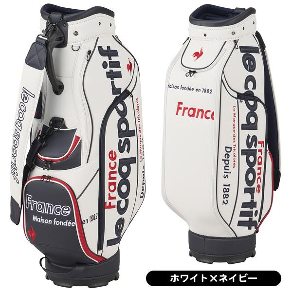 ルコック　ホワイト/ネイビー キャディバッグ ルコックスポルティフ（lecoqsportif）（レディース）ゴルフ