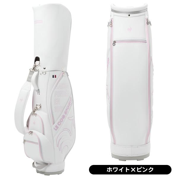 le coq sportif ルコック ゴルフ キャディバッグ ホワイト ピンク le coq sportif GOLF（ルコックスポルティフ ゴルフ） ☆付属