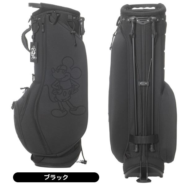（希少）  Golf スタンドキャディバッグ ブラック Disney（ディズニー） XYMG4FC2 ブラックミッキー スタンド キャディ
