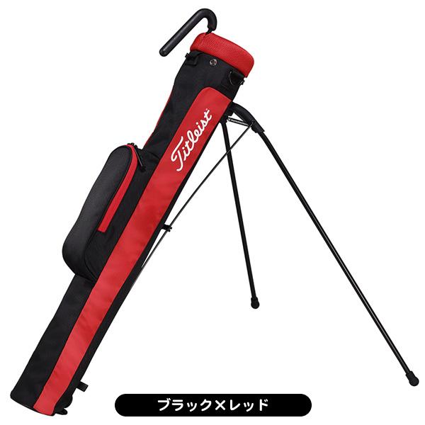 最終値下げ‼️ Titleist ブラック セルフスタンドバッグ 美品 タイトリスト ゴルフ セルフスタンドバッグ BKブラック×レッド