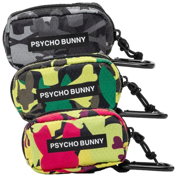ゴルフィッカーズ　ボールポーチ　カモ Psycho Bunny（サイコバニー） PBMG4FE3 LWG カモ ボールポーチ