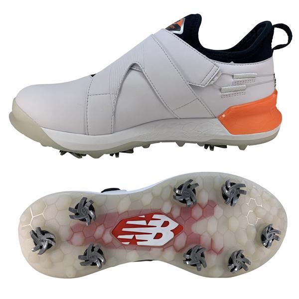 New Balance ゴルフシューズ ホワイト/オレンジ
