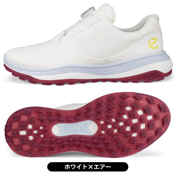 【美品】ゴルフシューズ 防水 レザー レディース 132763 ecco（エコー） ゴルフシューズ LT1 BOA 132763 レディース スパイク