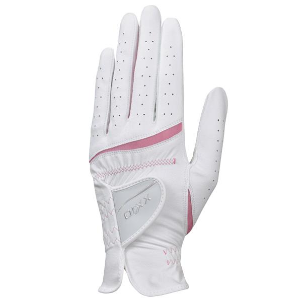 レディース ダンロップ ゼクシオ GGG-X022WW ホワイト×ピンク ゴルフ手袋 両手着用 女性用｜leftygolf｜02