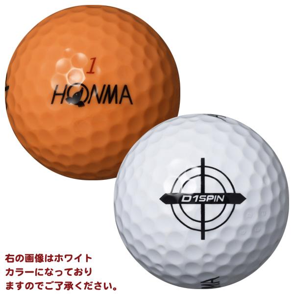 HONMA D1 本間ゴルフ 2023 スピン ボール オレンジ 1ダース : ゴルフ