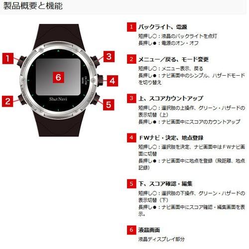 ショットナビ W1-FW GPSゴルフナビ 腕時計型 ゴルフ距離計 : ゴルフ