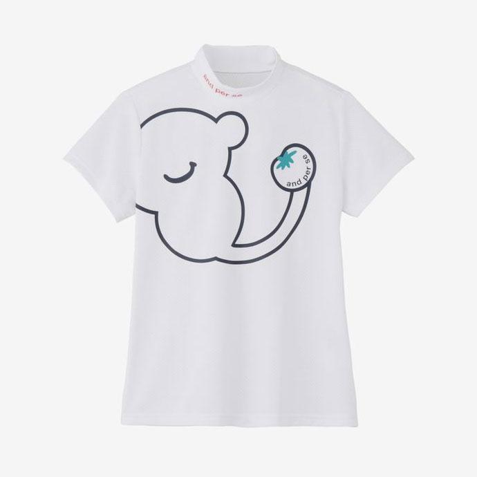 ゴルフ レディース アンパスィ COOL is COOL ディンプル半袖モックネックシャツ 春 夏 26SSの画像