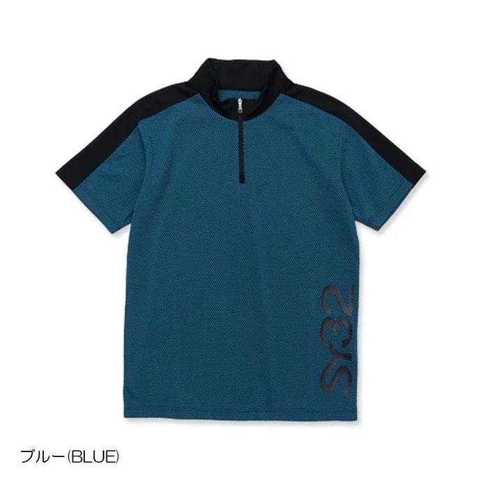 新品☆【SY32 GOLF】 DIMPLE MESH ZIP UP MOCK SY32 by SWEET YEARS ゴルフ SY32 DIMPLE MESH ZIP