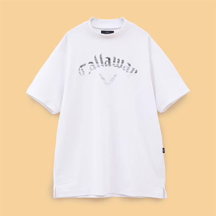 Callaway メンズ ゴルフシャツ モックネック ホワイト M Callaway（キャロウェイ） ゴルフウエア メンズ 半袖モックネック