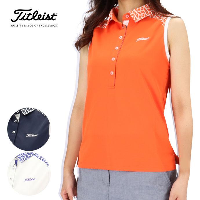 Titleist レディース ノースリーブポロシャツ M Titleist（タイトリスト） ゴルフ レディース/女性用 クーリング鹿ノ子