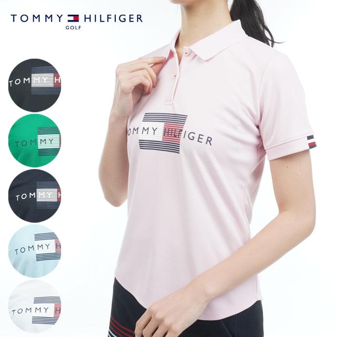 ゴルフ レディース/女性用 トミーヒルフィガー フロントフラッグプリント ポロシャツ THLA314 ゴルフウェア